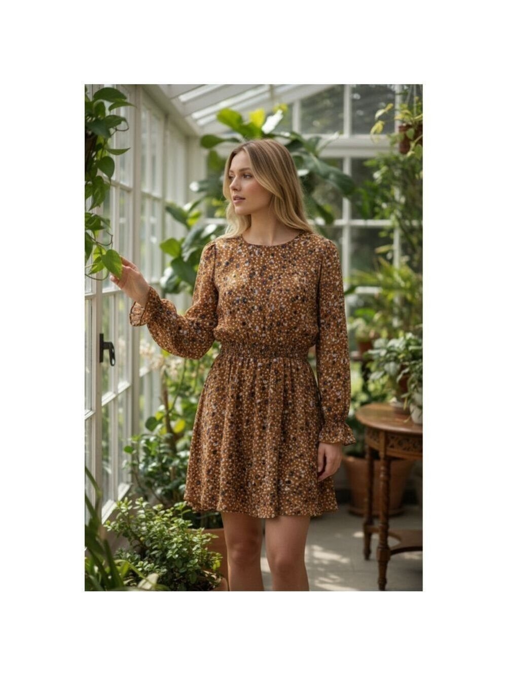 Hayden Los Angeles Floral Smocked Mini Dress Small